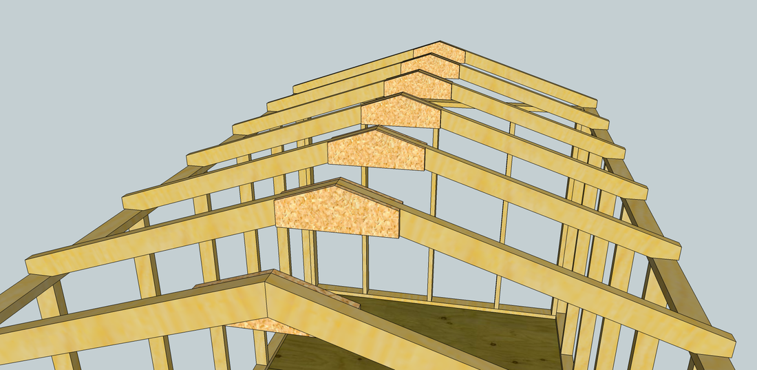  trusses, but only on the inside of the two outer trusses (see diagram